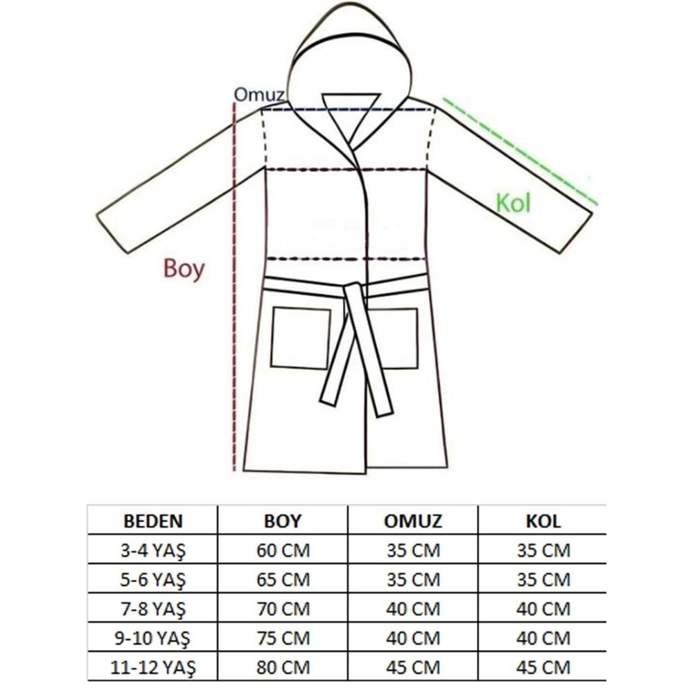 Güneş Dijital Baskılı Çocuk Bornozu