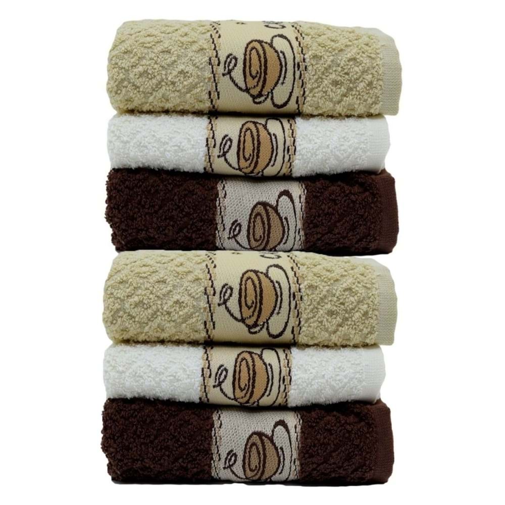 Coffee Towel 30x50 Cm 6'lı Mutfak Havlu Seti