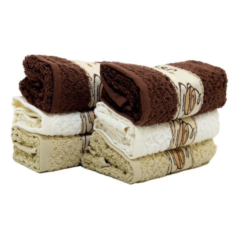 Coffee Towel 30x50 Cm 6'lı Mutfak Havlu Seti