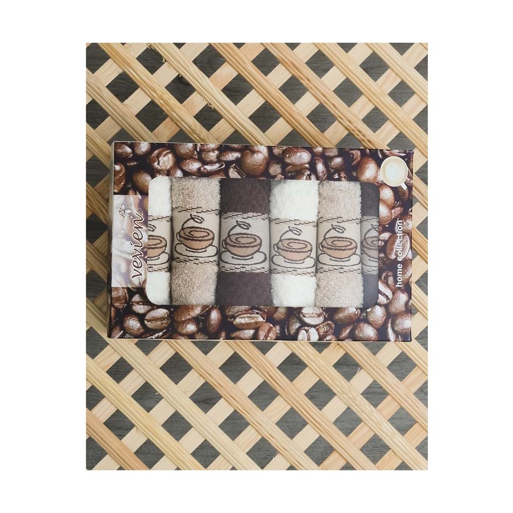 Coffee Towel 30x50 Cm 6'lı Mutfak Havlu Seti