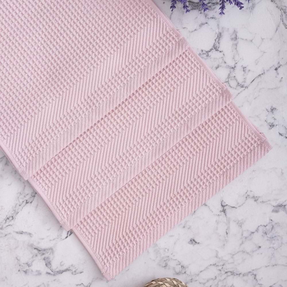 Ripicca %100 Pamuklu | Pike Bulaşık Kurulama | 3'lü Pike Mutfak Havlu Seti | 30x50 Cm GÜL KURUSU