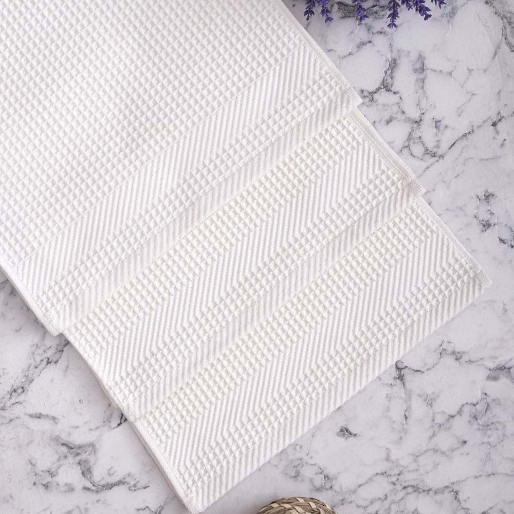Ripicca %100 Pamuklu | Pike Bulaşık Kurulama | 3'lü Pike Mutfak Havlu Seti | 30x50 Cm KREM