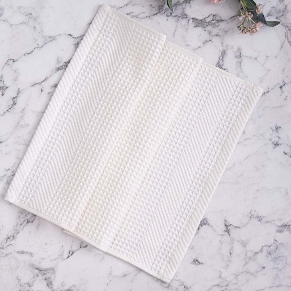 Ripicca %100 Pamuklu | Pike Bulaşık Kurulama | 3'lü Pike Mutfak Havlu Seti | 30x50 Cm KREM