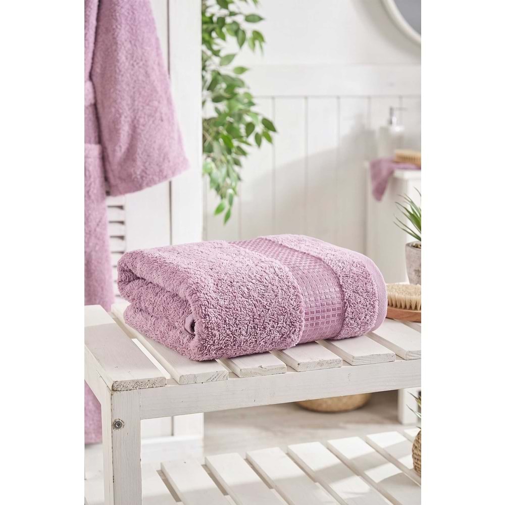 Lusso | %100 Pamuk Jakarlı Lüks 2'li Havlu Seti | Havlu Takımı | Banyo Takımı MÜRDÜM