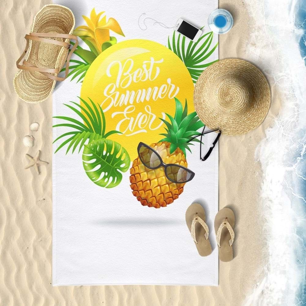 Best Summer Dijital Baskılı 75x150 Cm Plaj Havlusu