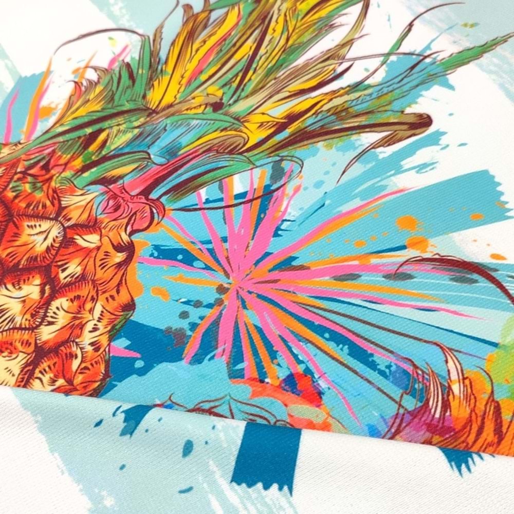 Summer Pineapple Dijital Baskılı 75x150 Cm Plaj Havlusu