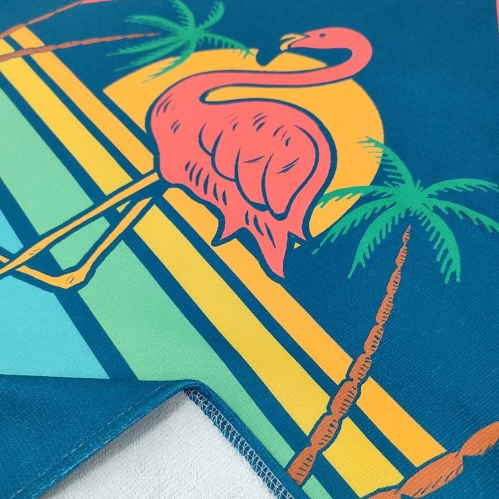 CALIFORNIA FLAMINGO Dijital Baskılı 75x150 Cm Plaj Havlusu
