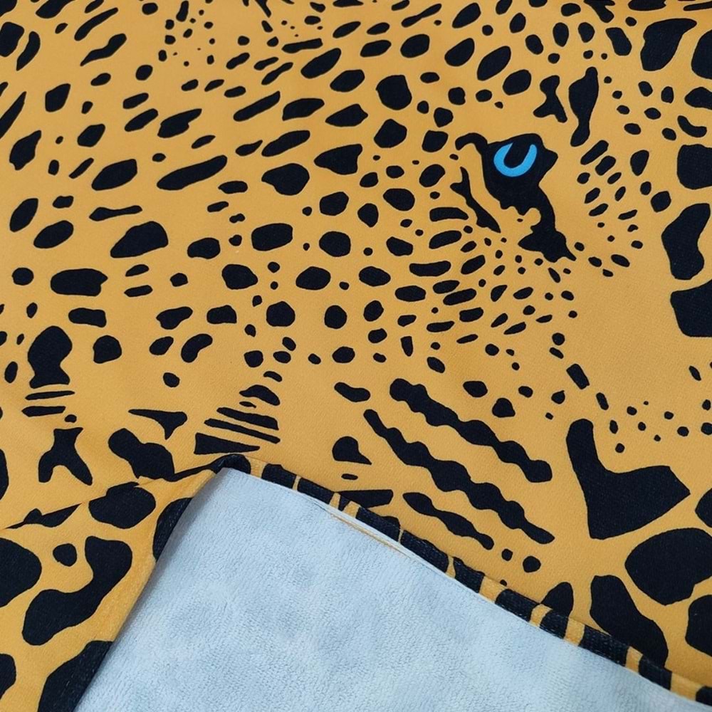 Leopar Desenli Dijital Baskılı 75x150 Cm Plaj Havlusu