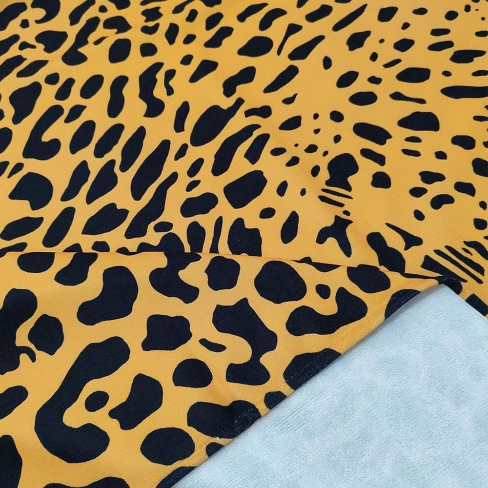 Leopar Desenli Dijital Baskılı 75x150 Cm Plaj Havlusu