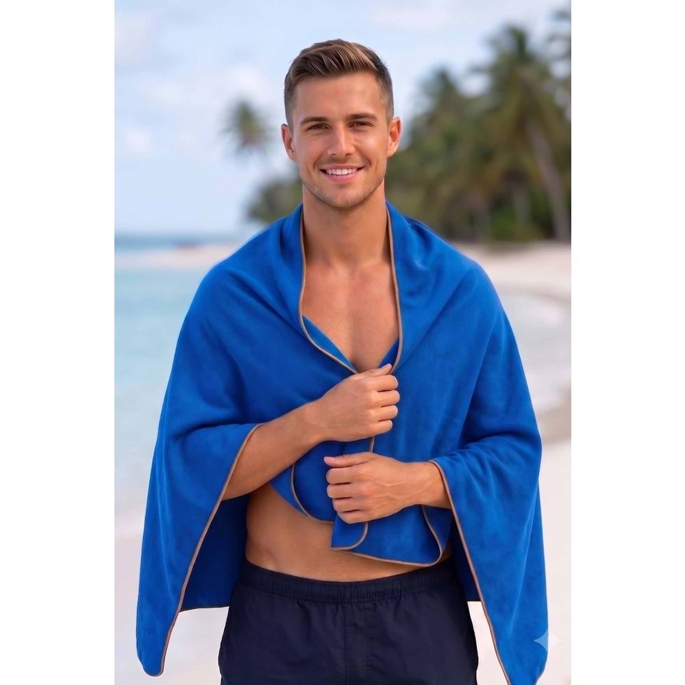 Vevien Home Mikrofiber Havlu - L Boy - 75 X 150 Cm - Plaj Havlusu LACİVERT