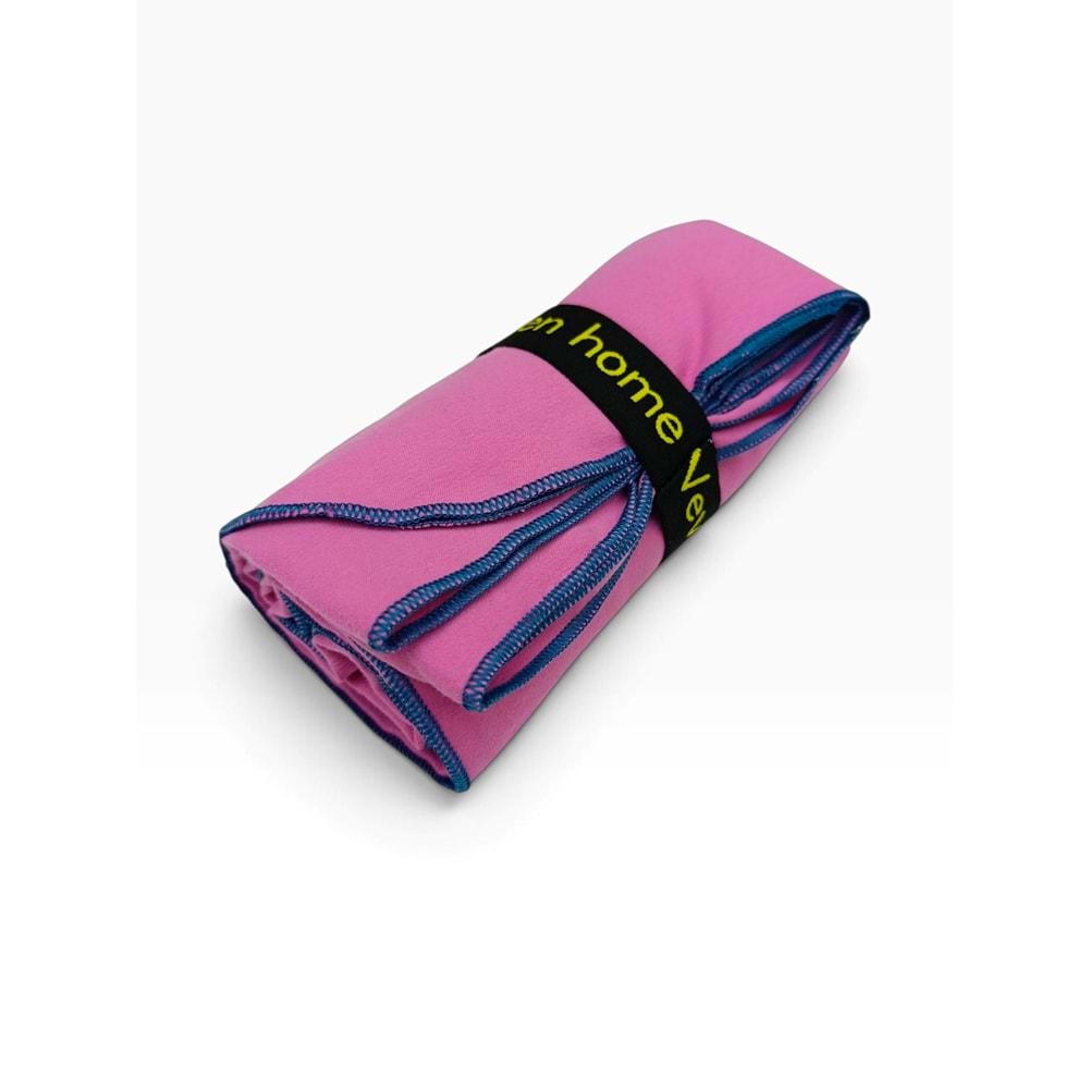 Vevien Home Mikrofiber Havlu - L Boy - 75 X 150 Cm - Plaj Havlusu PEMBE