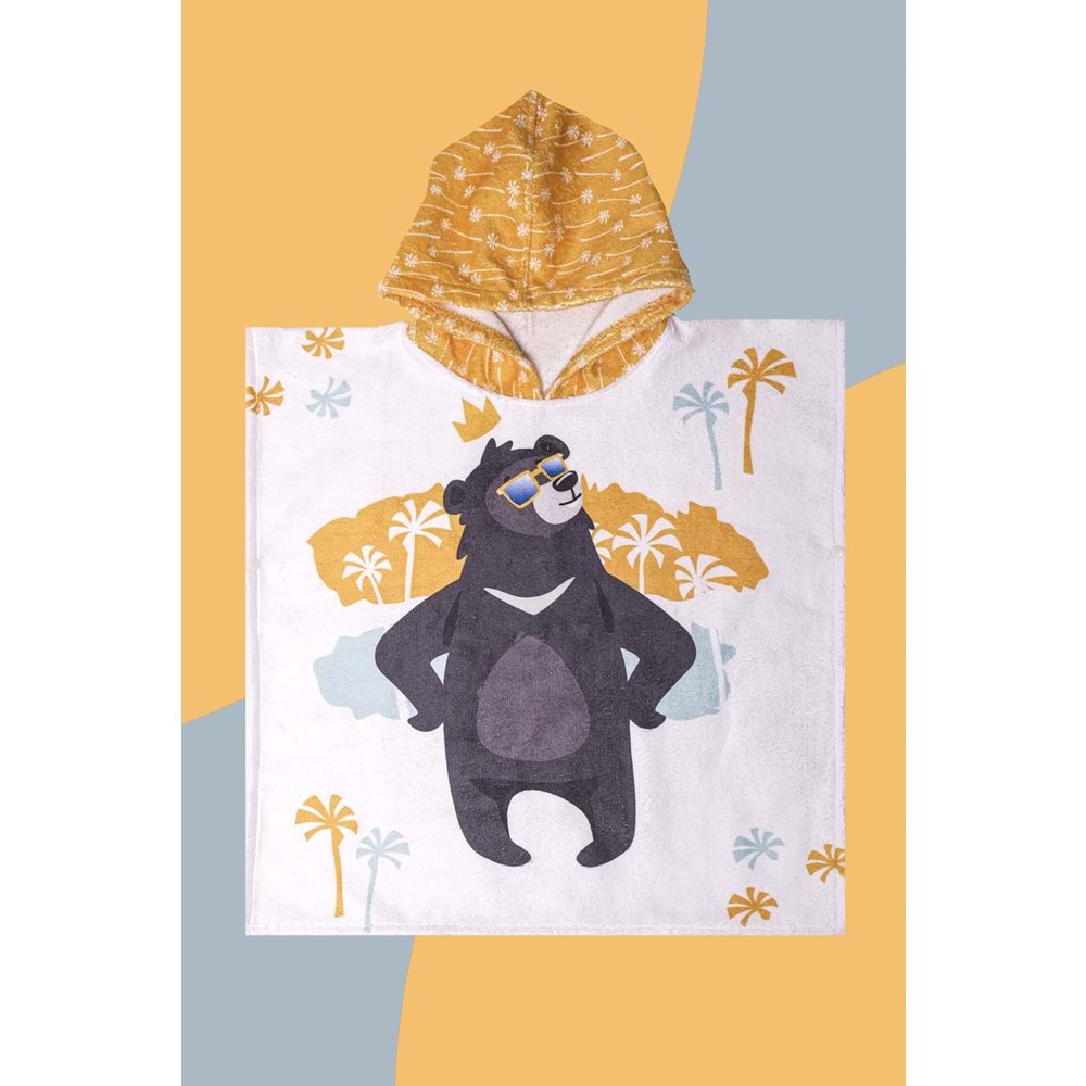 Cool Bear Çocuk Panço Plaj Havlusu 3-4 Yaş