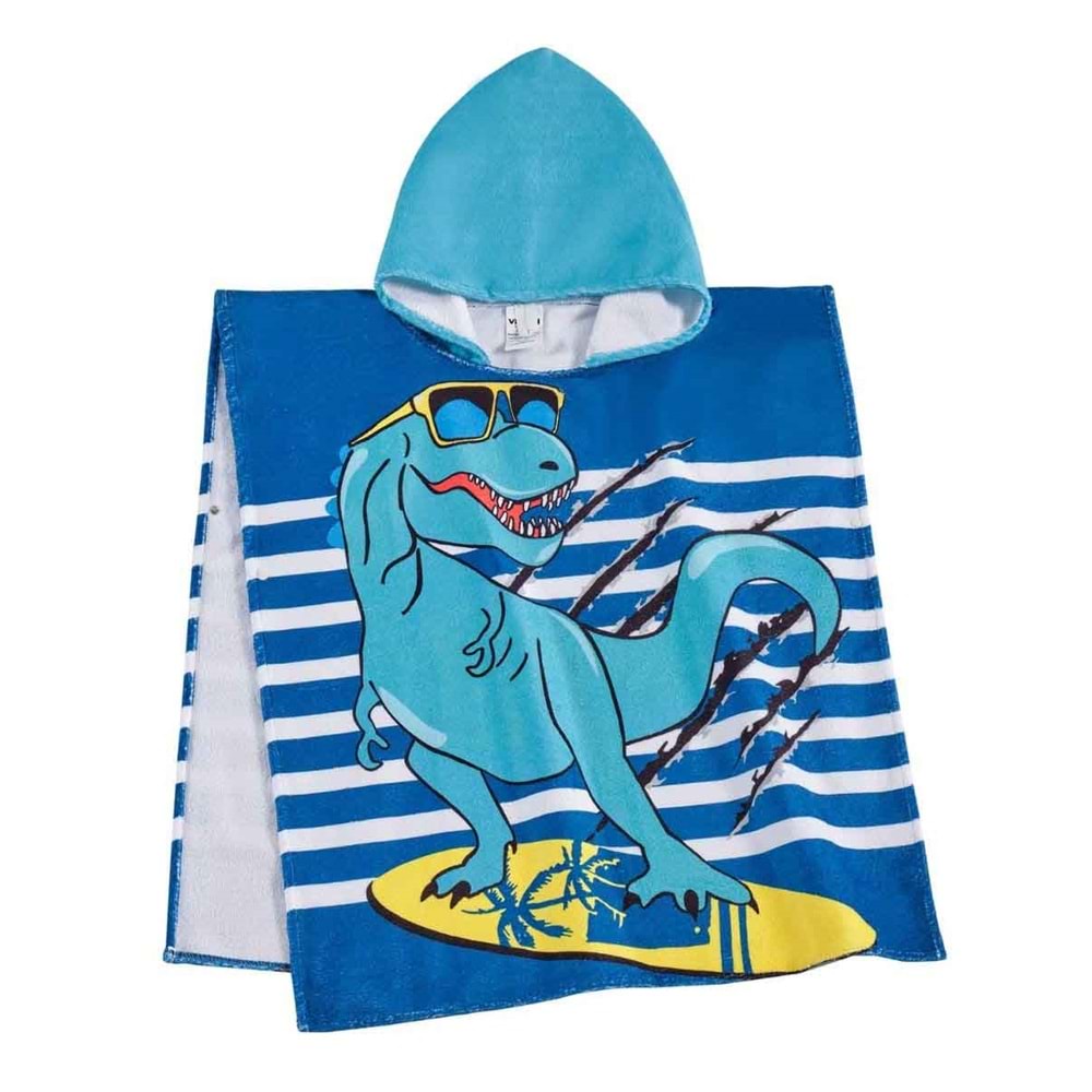 Dinazor Desen Çocuk Panço Plaj Havlusu