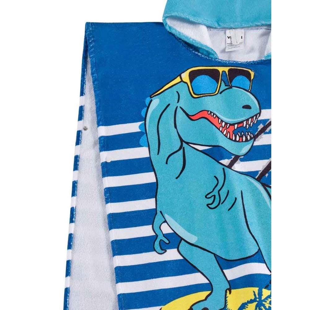 Dinazor Desen Çocuk Panço Plaj Havlusu