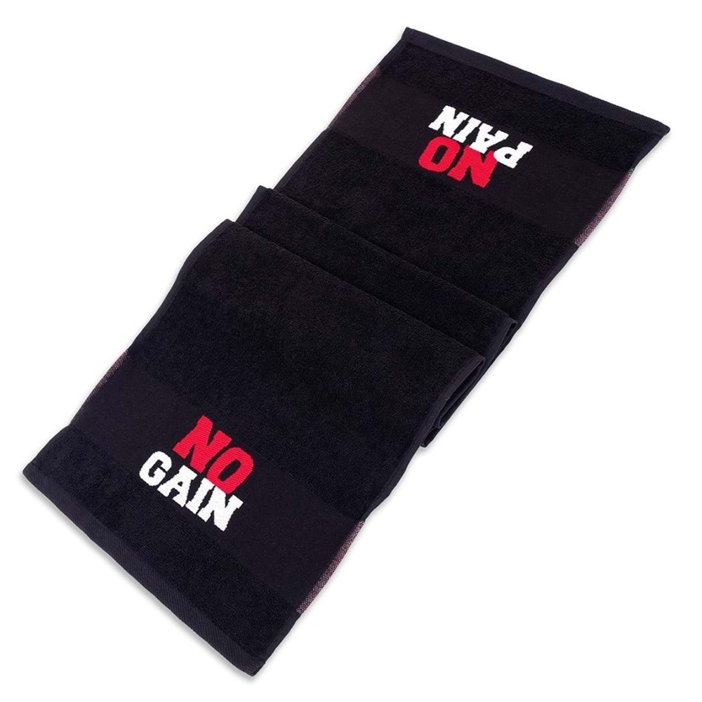 No Pain No Gain 30x100 Cm %100 Pamuklu Spor Havlusu Fitness Gym Golf Boks Tenis Havlusu
