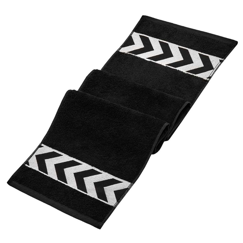 Sergeant 30x100 Cm %100 Pamuk(450 GSM) Siyah Spor Havlusu Fitness Gym Golf Boks Tenis Havlusu