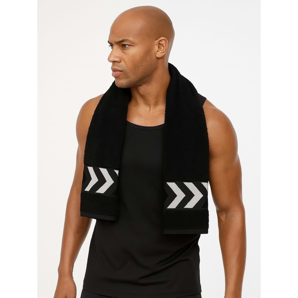 Sergeant 30x100 Cm %100 Pamuk(450 GSM) Siyah 2'li Spor Havlusu Fitness Gym Golf Boks Havlusu