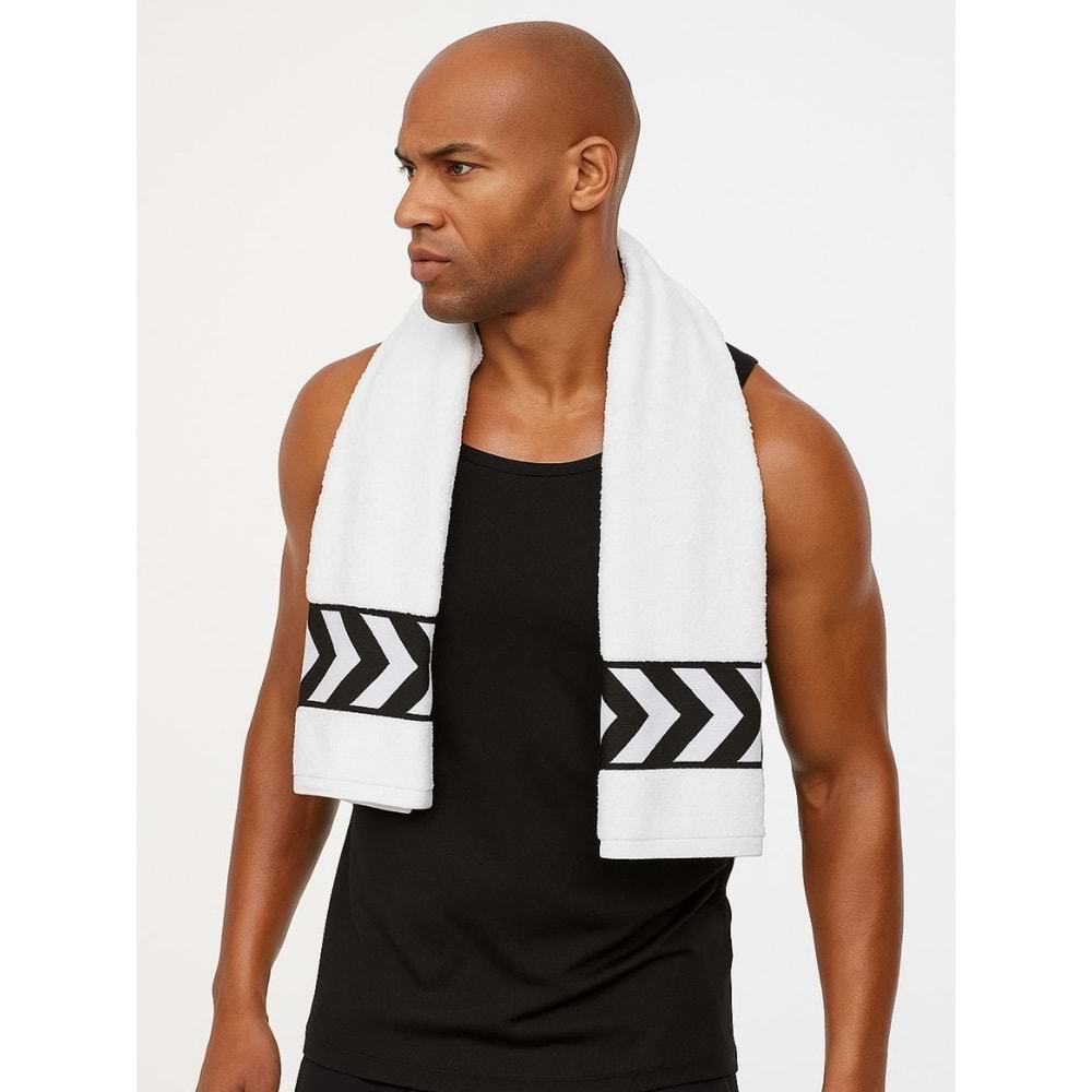 Sergeant 30x100 Cm %100 Pamuk(450 GSM) Beyaz 3'lü Spor Havlusu Fitness Gym Golf Boks Havlusu