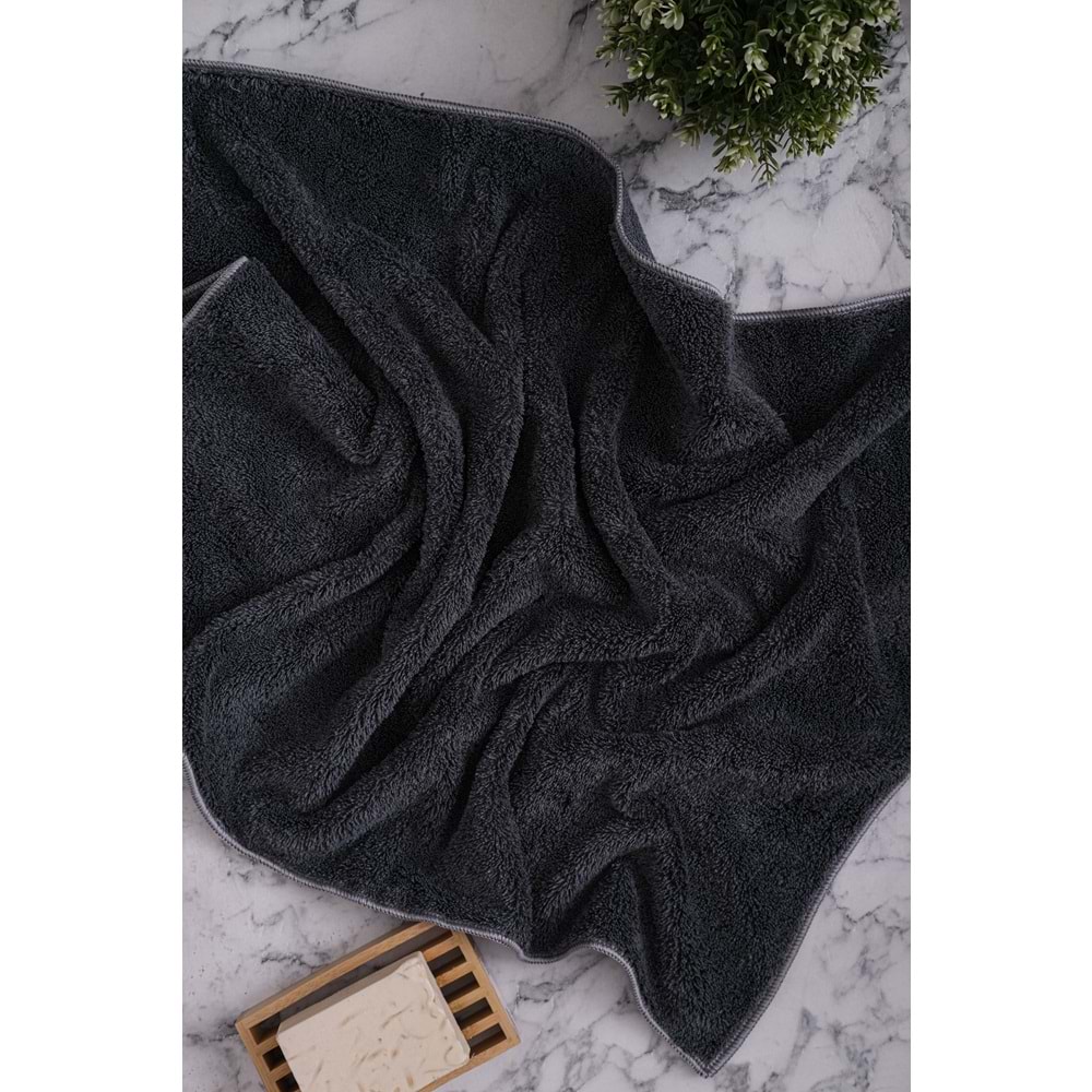 Microfiber Araç İç Dış Yıkama Temizleme Ve Toz Bırakmaz Oto Kurulama Bezi | 50x70 Cm Koyu Gri