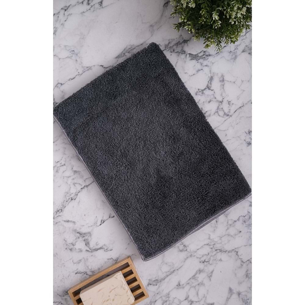 Microfiber Araç İç Dış Yıkama Temizleme Ve Toz Bırakmaz Oto Kurulama Bezi | 50x70 Cm Koyu Gri