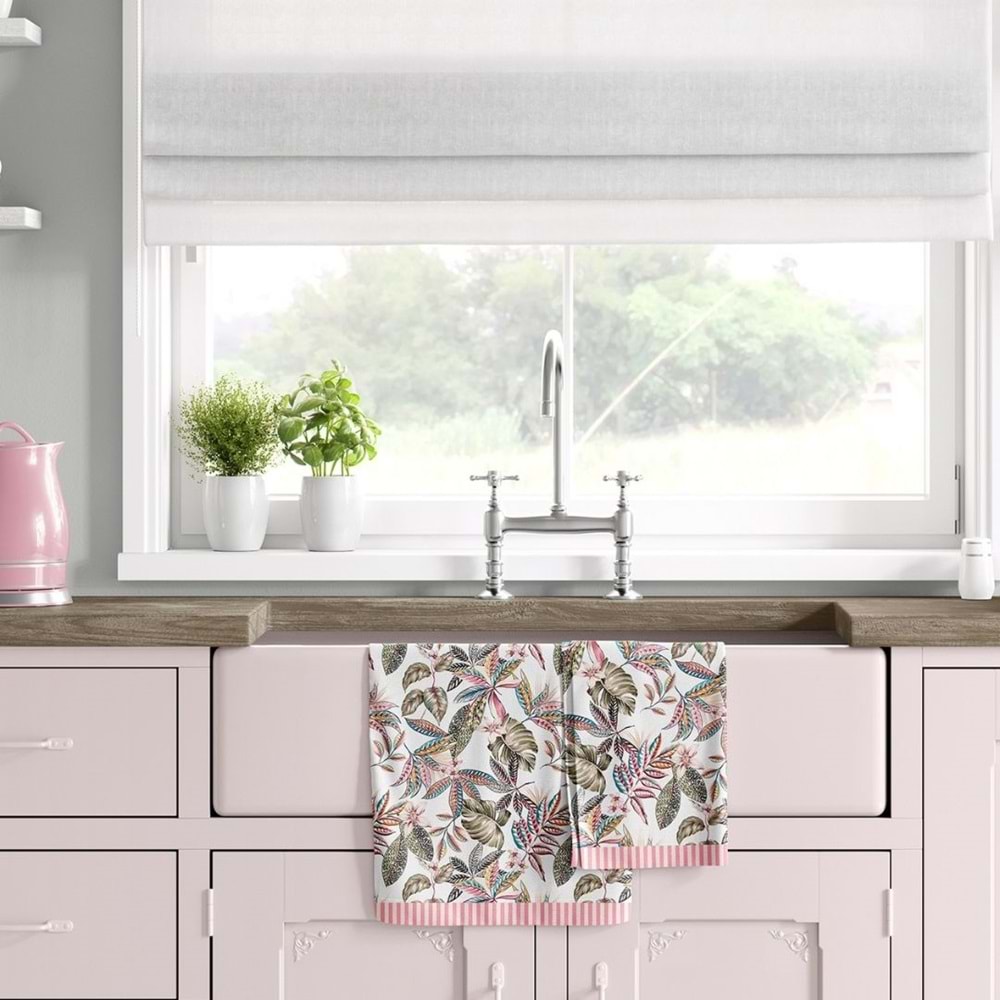 Fiore Desen Dekoratif Mutfak Havlusu 35x50 cm Kurulama Bezi (Paket içeriği: 1 Adet Mutfak Havlusu)
