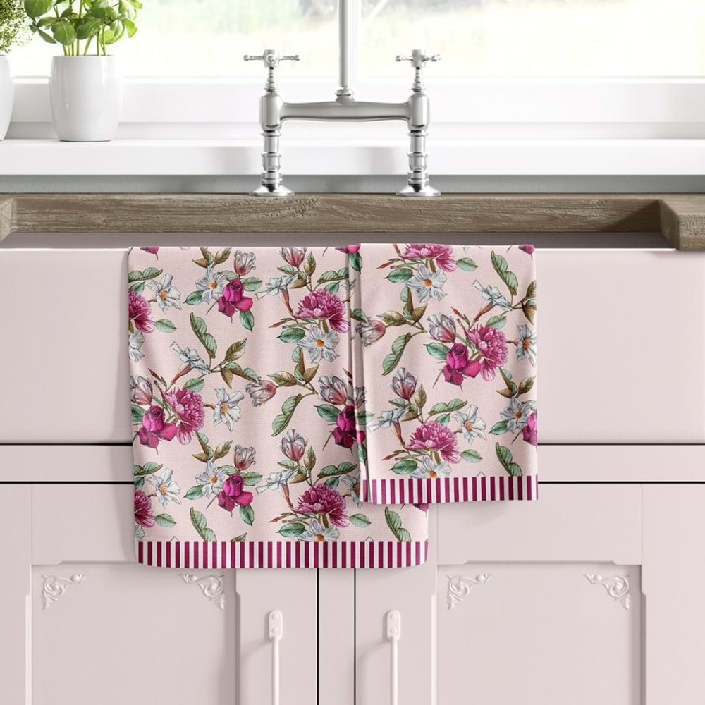 Bocciolo Desen Dekoratif Mutfak Havlusu 35x50cm Kurulama Bezi (Paket içeriği: 1 Adet Mutfak Havlusu)