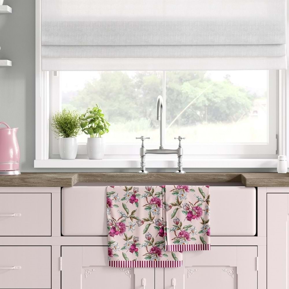 Bocciolo Desen Dekoratif Mutfak Havlusu 35x50cm Kurulama Bezi (Paket içeriği: 1 Adet Mutfak Havlusu)