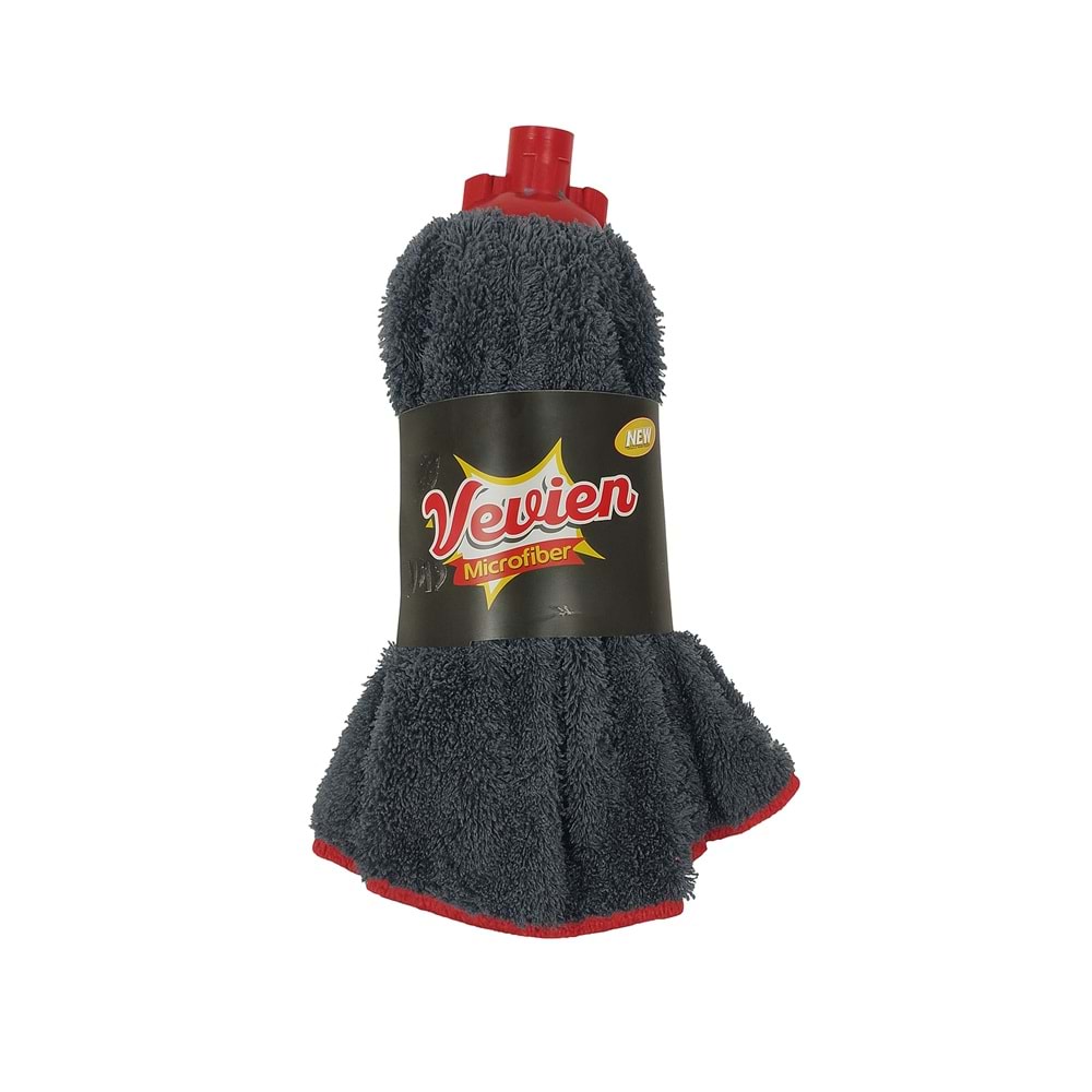 Mega Boy Gri Renk Mikrofiber Paspas Mop Yedek Ucu