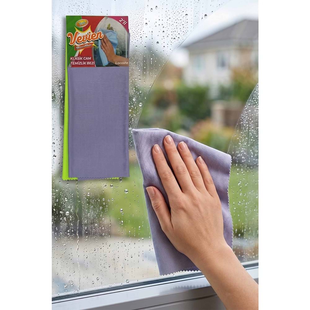 Microfiber Klasik Cam Temizlik Bezi | 2'li 40x50 Cm