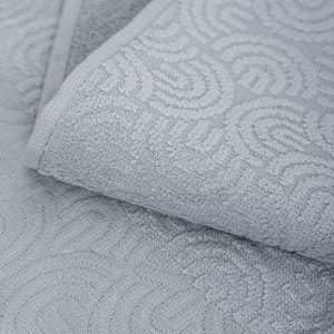 VevienHome Kadife Jakarlı 4 Parça Bornoz Takımı AÇIK GRİ L Beden