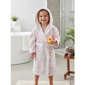 Daisy Dijital Baskılı Çocuk Bornozu