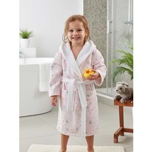 Daisy Dijital Baskılı Çocuk Bornozu