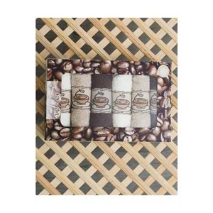 Coffee Towel 30x50 Cm 6'lı Mutfak Havlu Seti