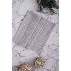 Ripicca %100 Pamuklu | Pike Bulaşık Kurulama | 3'lü Pike Mutfak Havlu Seti | 30x50 Cm AÇIK GRİ
