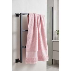 Lusso | %100 Pamuk Jakarlı Lüks 2'li Havlu Seti | Havlu Takımı | Banyo Takımı PUDRA