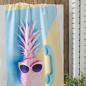 Pineapple Dijital Baskılı 75x150 Cm Plaj Havlusu