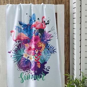 Flamingo Summer Dijital Baskılı 75x150 Cm Plaj Havlusu