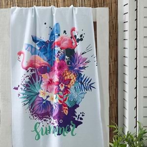 Flamingo Summer Dijital Baskılı 75x150 Cm Plaj Havlusu