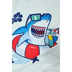 Shark Dijital Baskılı 60x130 Cm Çocuk Plaj Havlusu