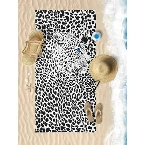 BLACK LEOPARD Dijital Baskılı 75x150 Cm Plaj Havlusu