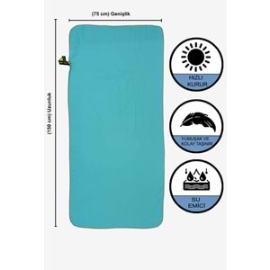 Vevien Home Mikrofiber Havlu - L Boy - 75 X 150 Cm - Plaj Havlusu YEŞİL