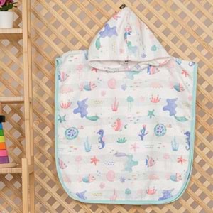 Underwater Çocuk Panço Plaj Havlusu 5-6 Yaş