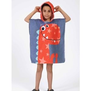 Dino Çocuk Panço Plaj Havlusu 5-6 Yaş