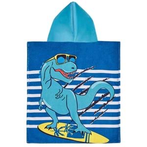 Dinazor Desen Çocuk Panço Plaj Havlusu