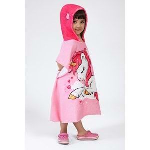 Unicorn Desen Çocuk Panço Plaj Havlusu