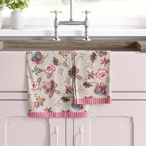 Rosa Desen Dekoratif Mutfak Havlusu 35x50 cm Kurulama Bezi (Paket içeriği: 1 Adet Mutfak Havlusu)