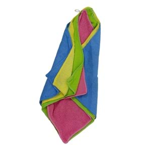 Mikrofiber Overloklu Süper Emici Temizlik Bezi 30x30 cm 4'lü Eko Paket