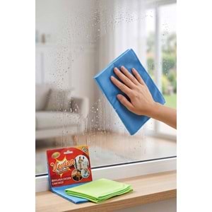 Microfiber Baklava Desen Cam Bezi Temizlik Bezi | 2'li 40x40 Cm