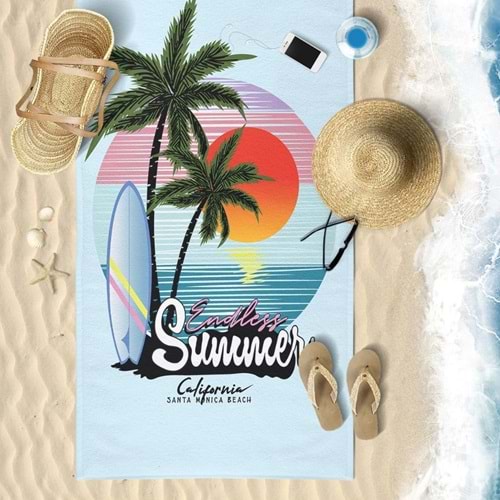 ENDLESS SUMMER Dijital Baskılı 75x150 Cm Plaj Havlusu