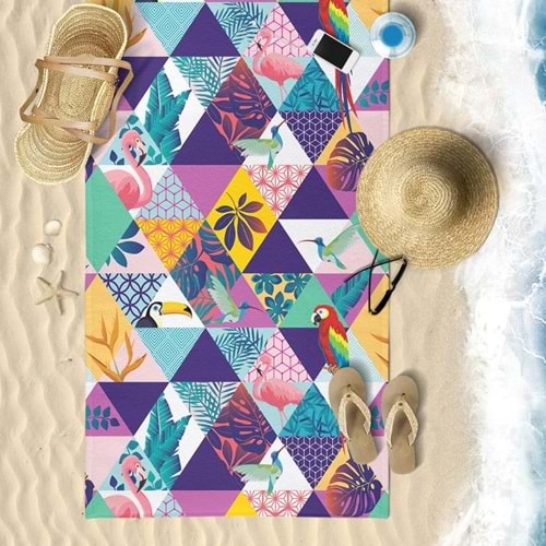 TROPICAL SUMMER Dijital Baskılı 75x150 Cm Plaj Havlusu